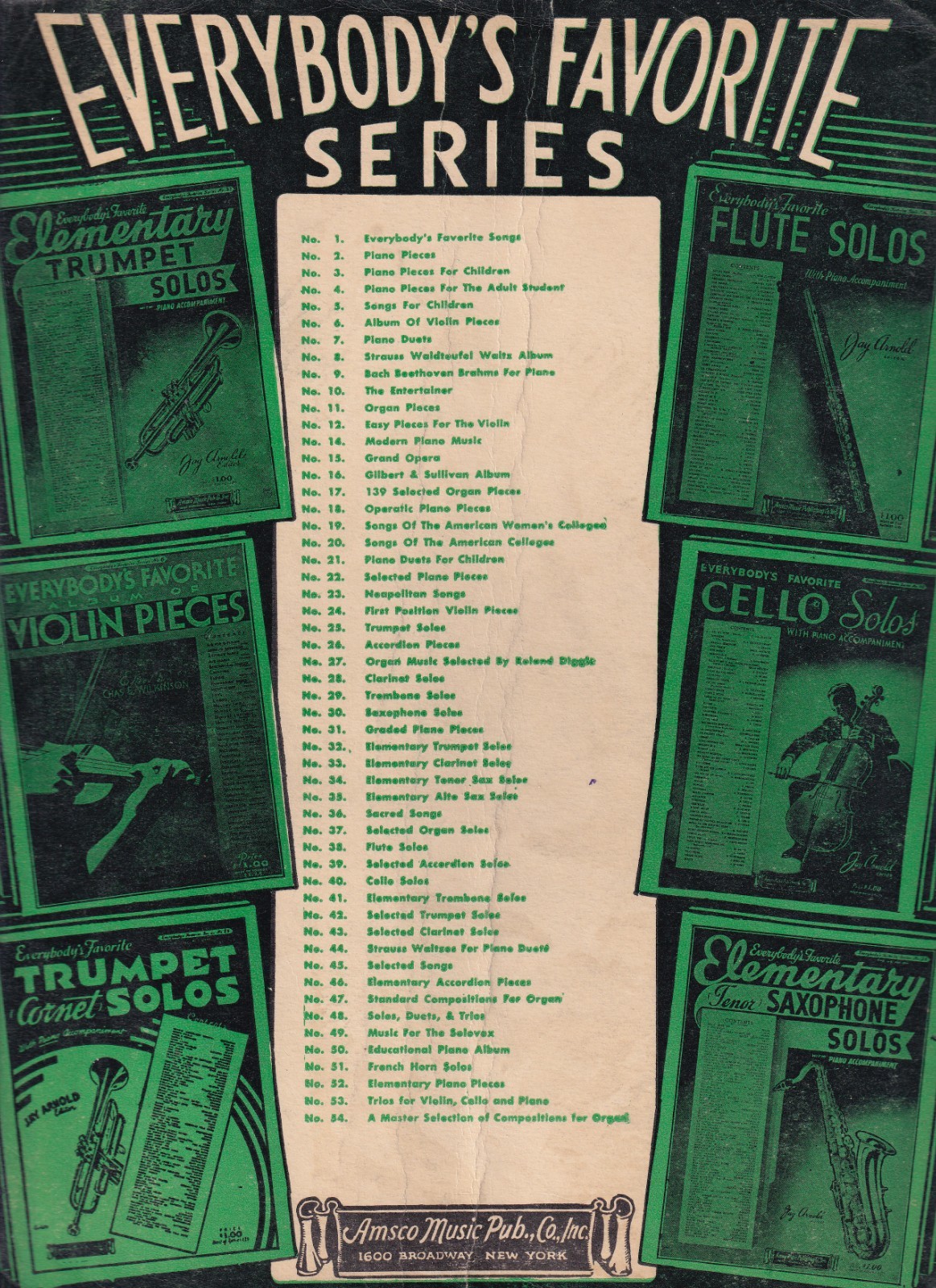 = Everybody’s Favorite Elementary Accordion Pieces, Amsco Music, Larry Yester