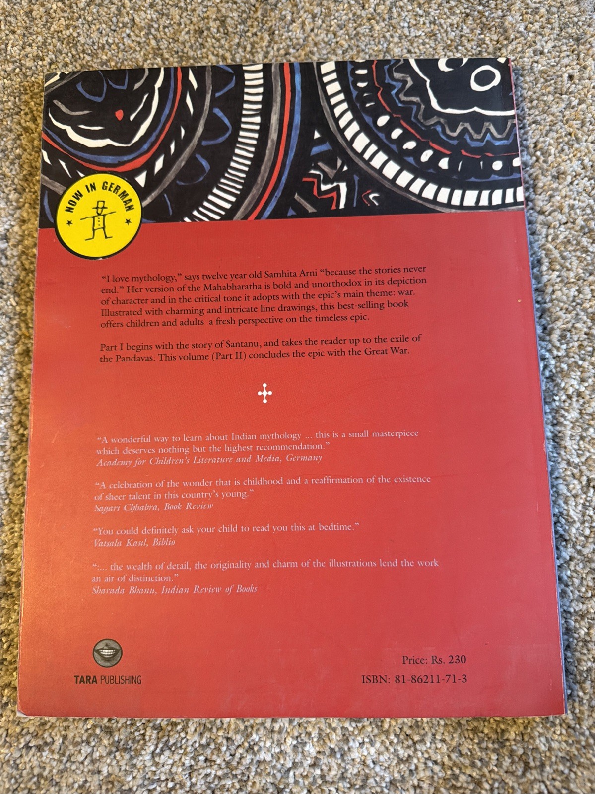 Signed Edition The Mahabharata by Samhita Arni 1999