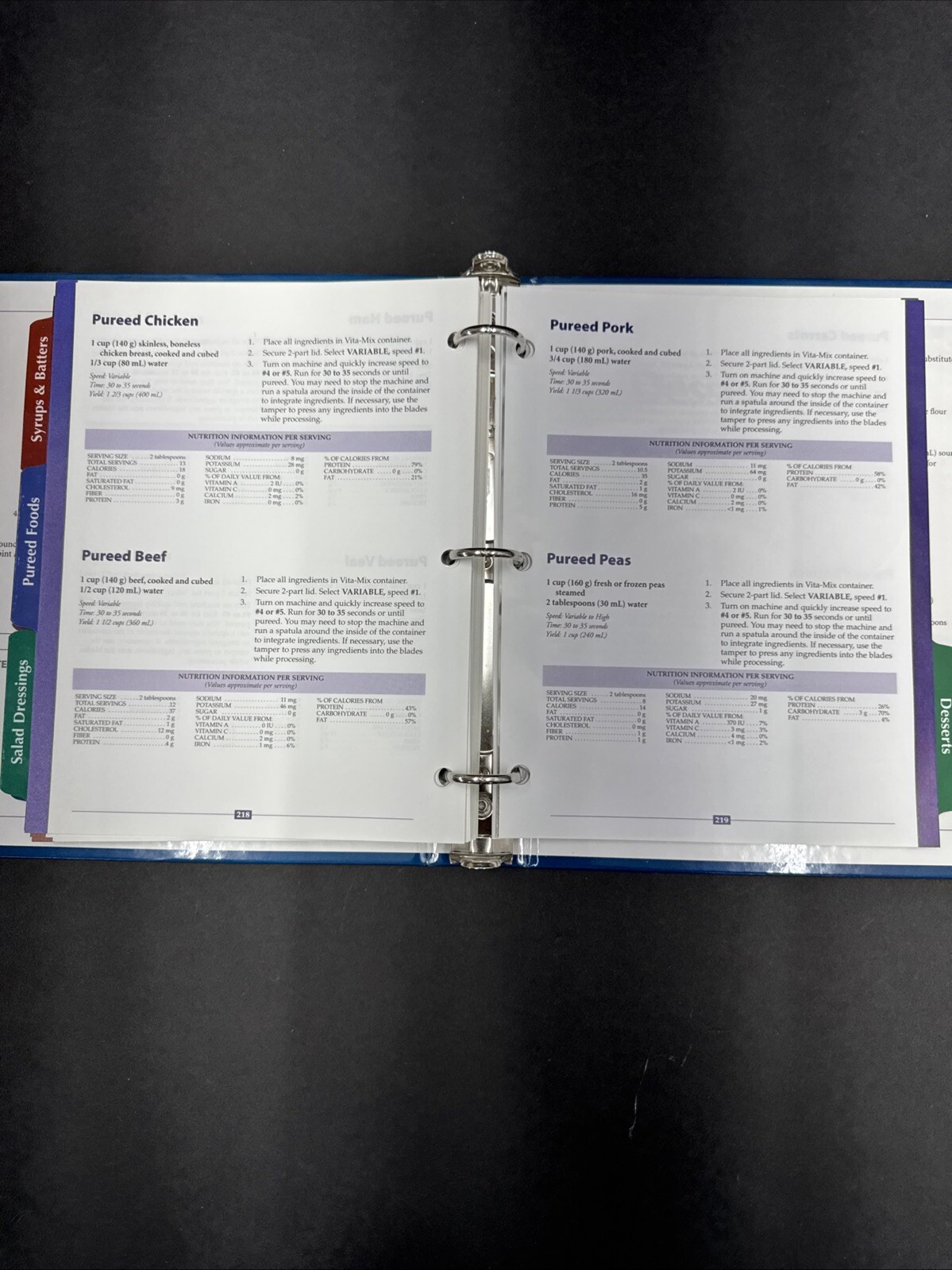 Vita-Mix Whole Food Recipes For Better Living 3-Ring Binder 2007 Cookbook & DVD
