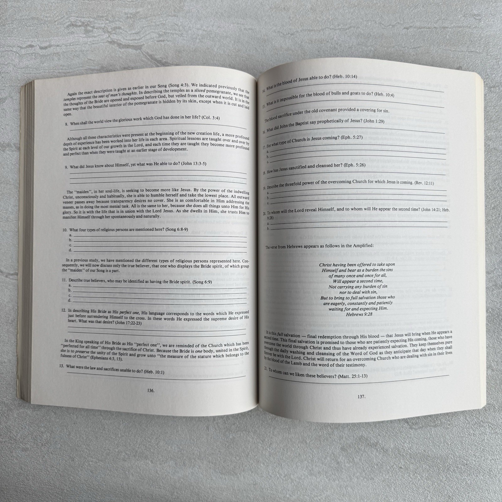 Bible Studies for the Preparation of the Bride: A Study of the Song of Solomon