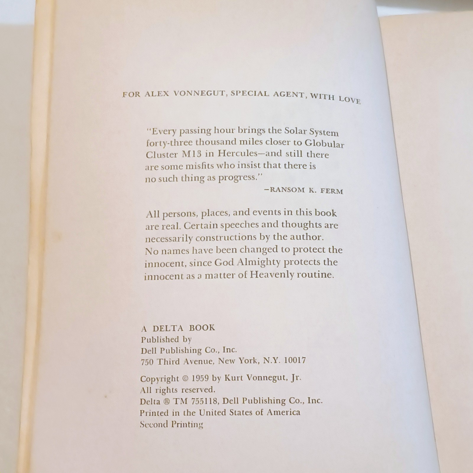 The Sirens of Titan-Kurt Vonnegut Jr-Dell Publishing-2nd Printing-1959-Soft Cove