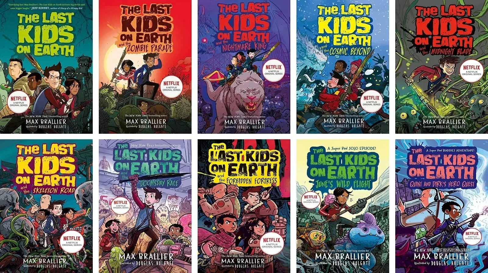 Last Kids on Earth Complete 10 Book Collection Set by Max Brallier Paperback Age