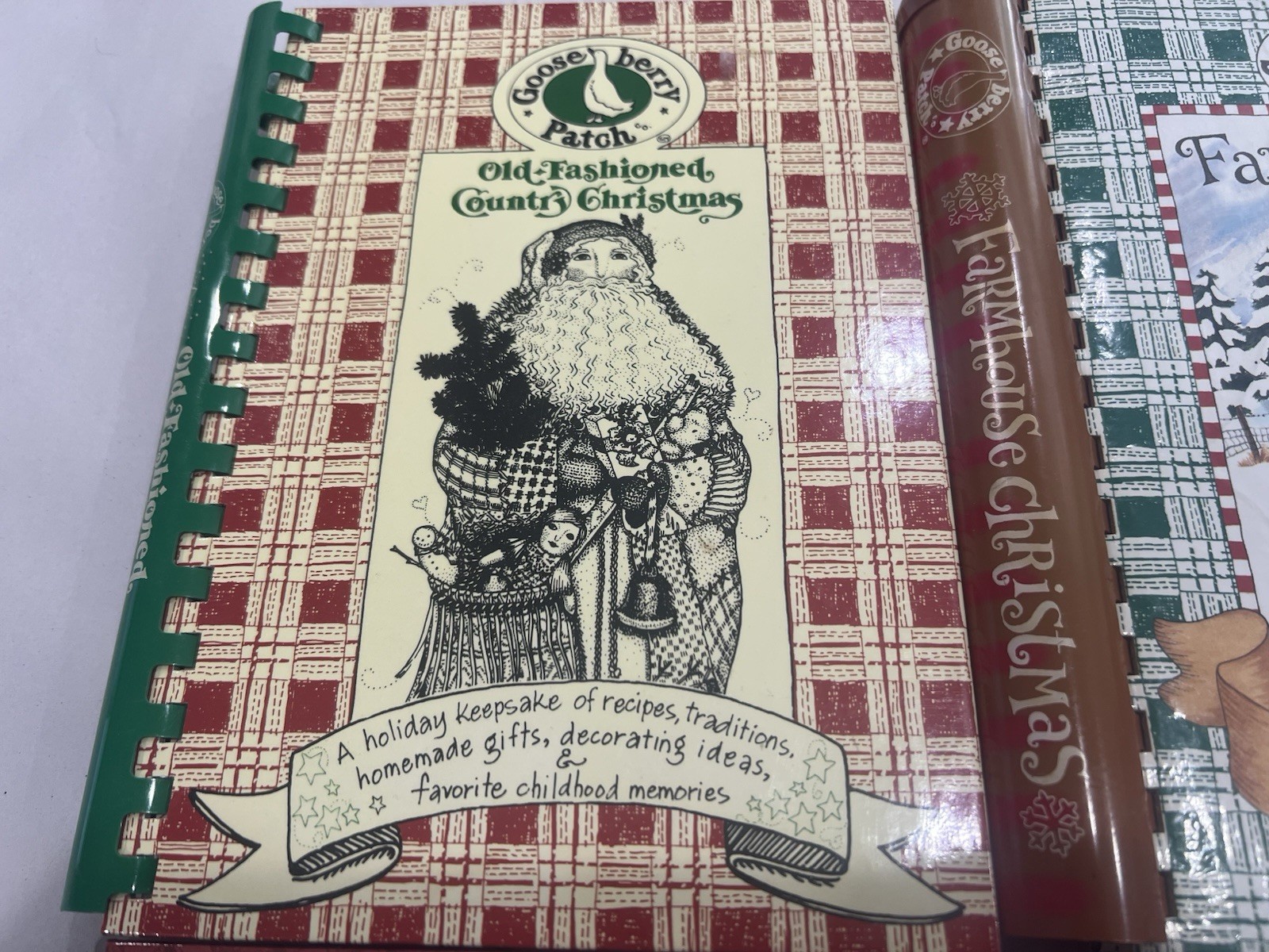 Goose Berry Patch Christmas Holidays Cookbooks Lot Of 4 Spiral Bound