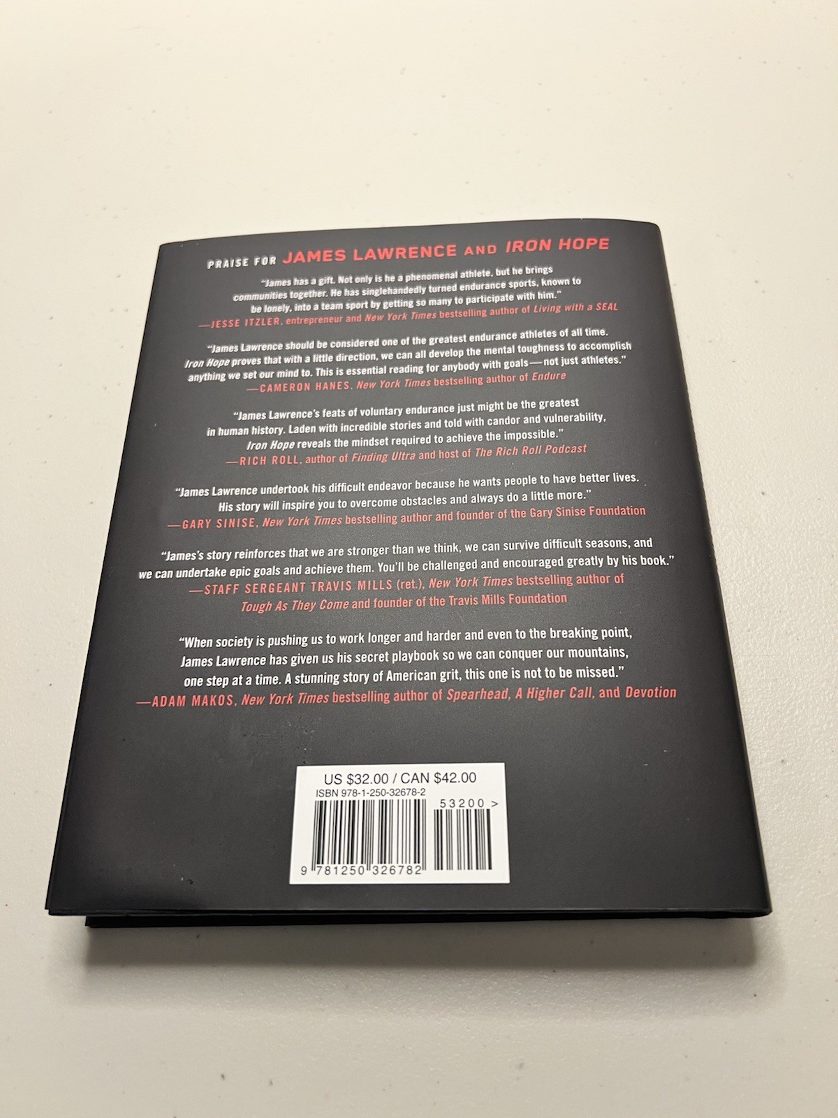 Signed Iron Hope: Lessons Learned From Conquering Impossible by James Lawrence