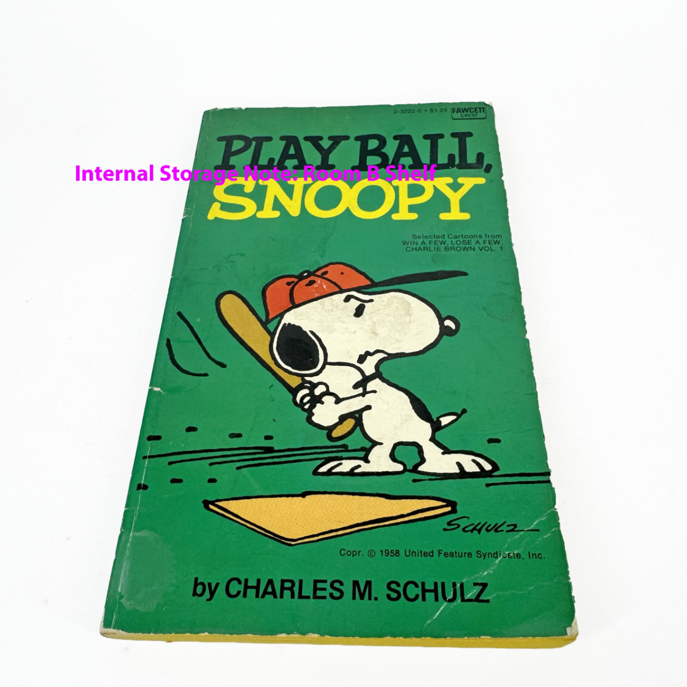 Play Ball, Snoopy Charles M. Schulz 1973 Peanuts Baseball Fawcett Gold Medal