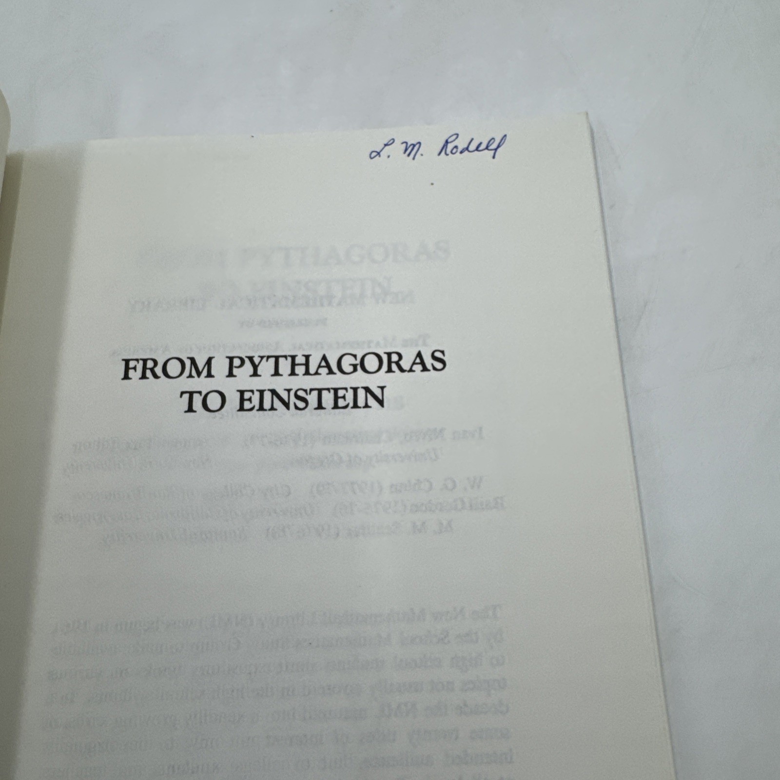 Vintage New Mathematical Library Lot PB Pythagoras Einstein History Mathematics