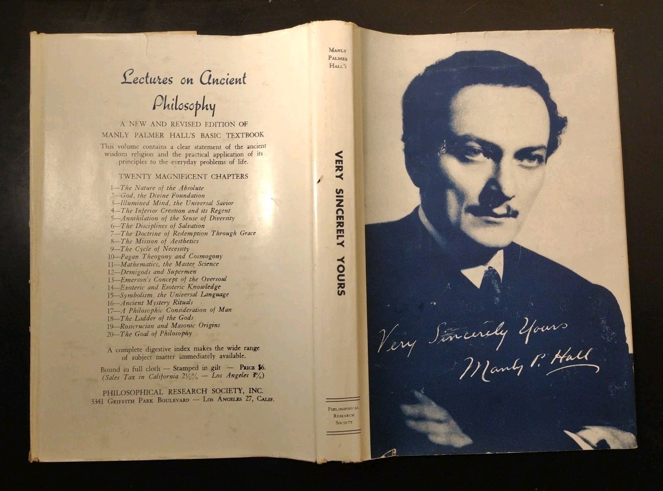 VERY SINCERELY YOURS. Manly P. Hall. First Edition (Letters to Students) HCDJ