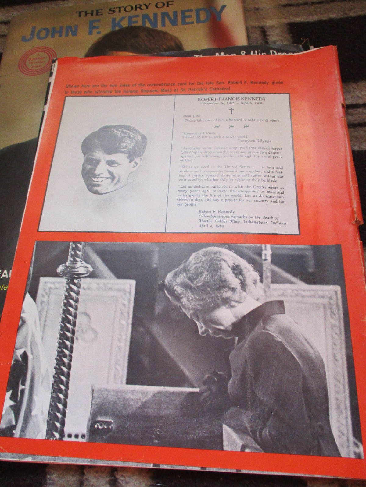 THE STORY OF JOHN F. KENNEDY E Miers & R.F.K Life & Death / Man & His Dream LOT