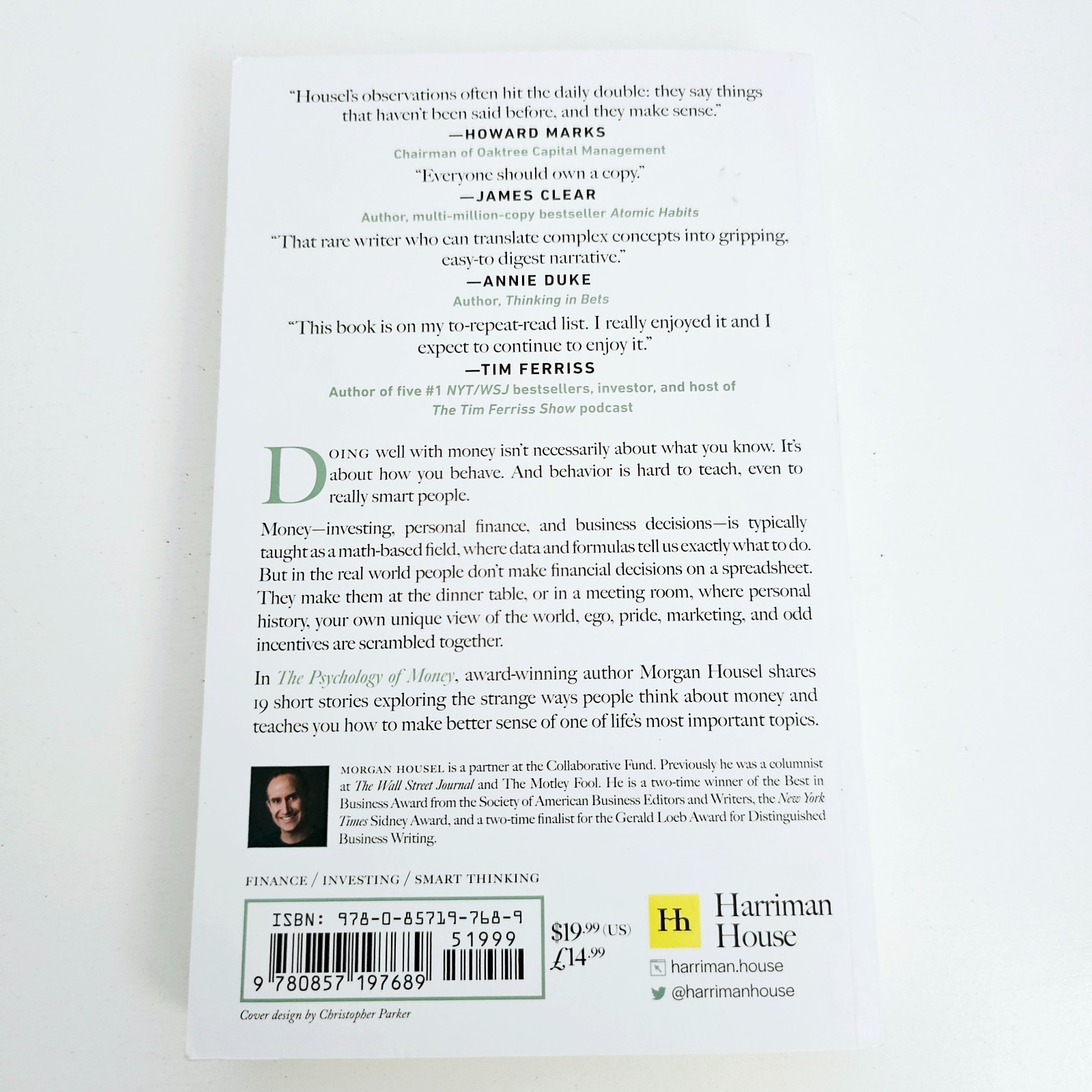 The Psychology of Money Morgan Housel PB Wealth Behaviour Finance Free Postage