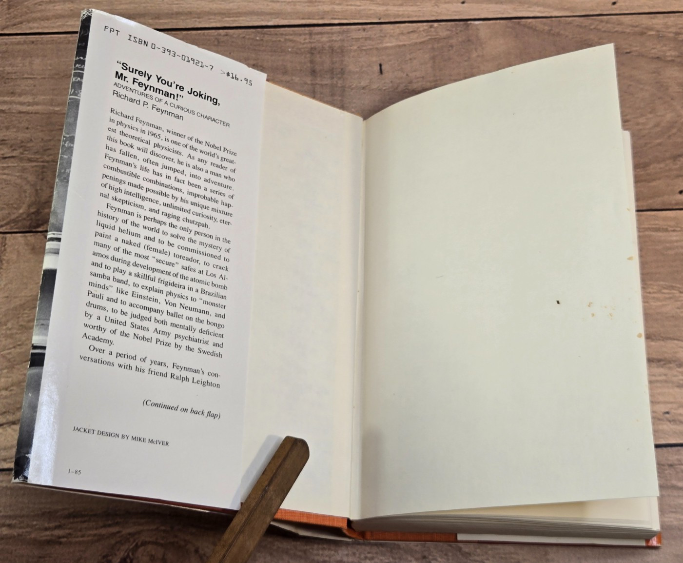 Vtg „SURELY YOU’RE JOKING, MR. FEYNMAN!“ Richard Feynman 1985 HC/DJ Norton & Co.