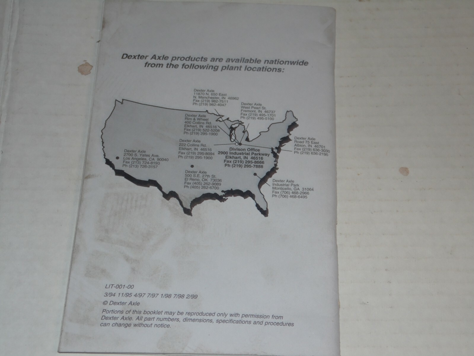Dexter Axle Operation Maintenance Service Manual 600 – 8000 lb axles 56 Pages