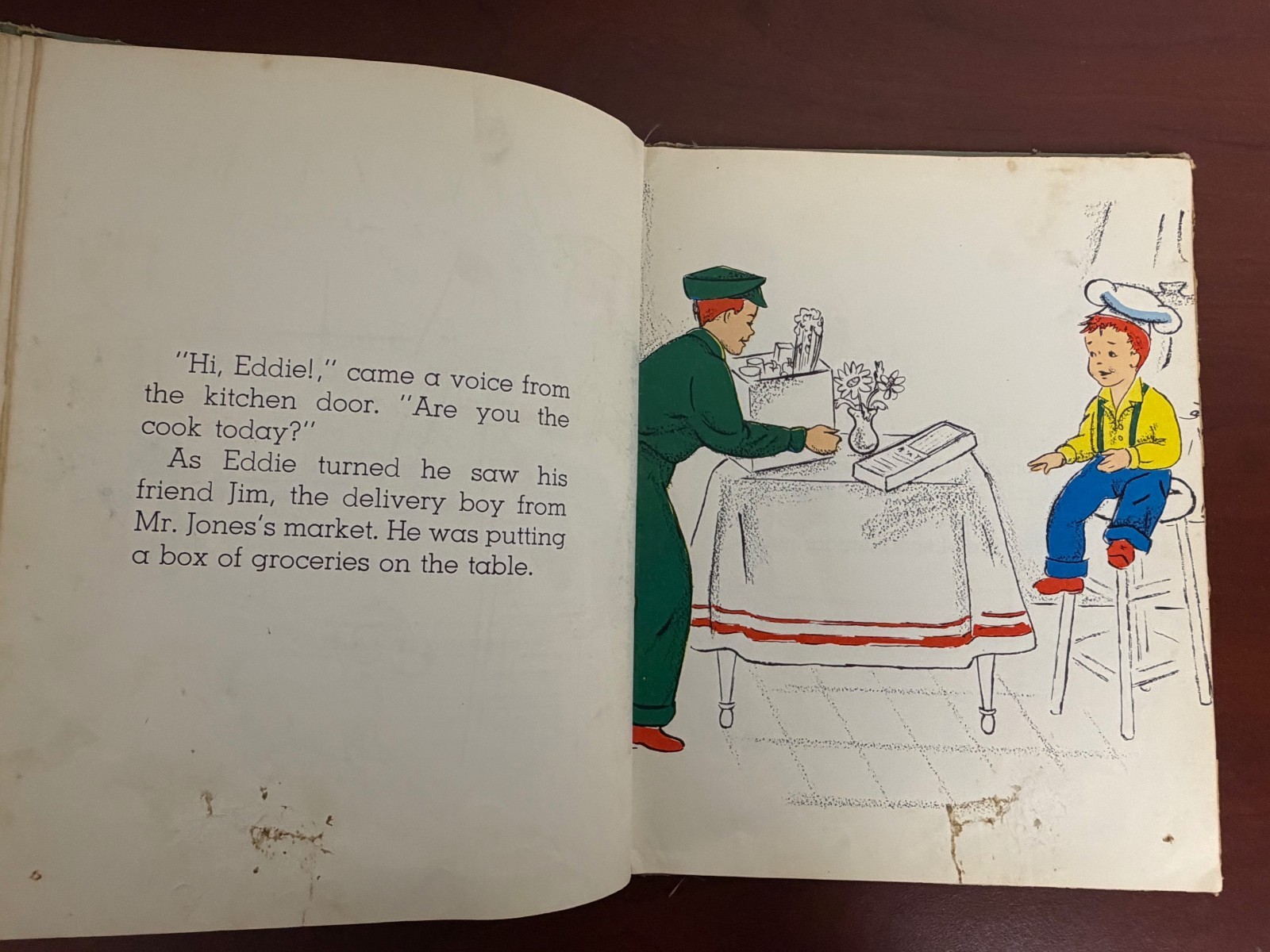 Vintage SPAGHETTI EDDIE 1957 Hardcover by Mary Jackson Ellis Ex-library copy