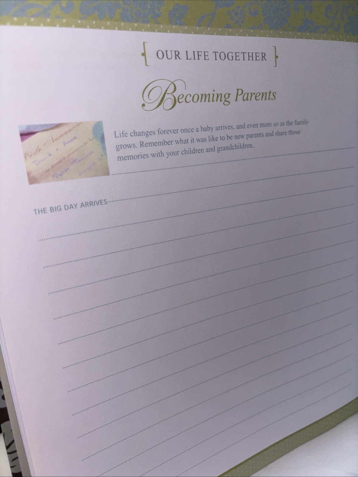 Grandparent’s Book of Shared Memories, Hardback, Keepsake, 10.5×9.75” Unused