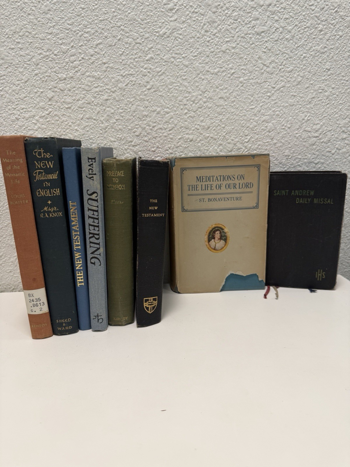Vintage Catholic Theology & New Testament Book Lot 9 HC Missal Monastic Life