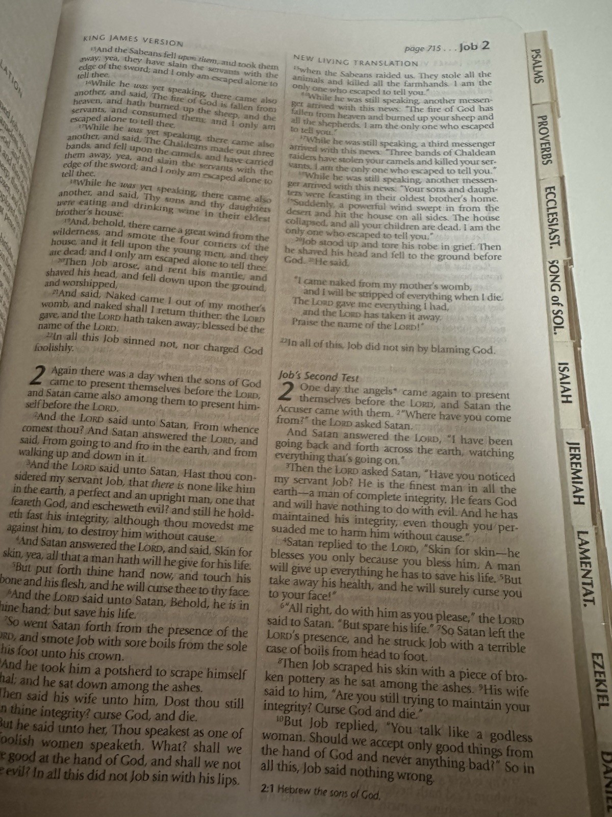 Holy Bible TBN Parallel Edition King James Version and New Living Translation