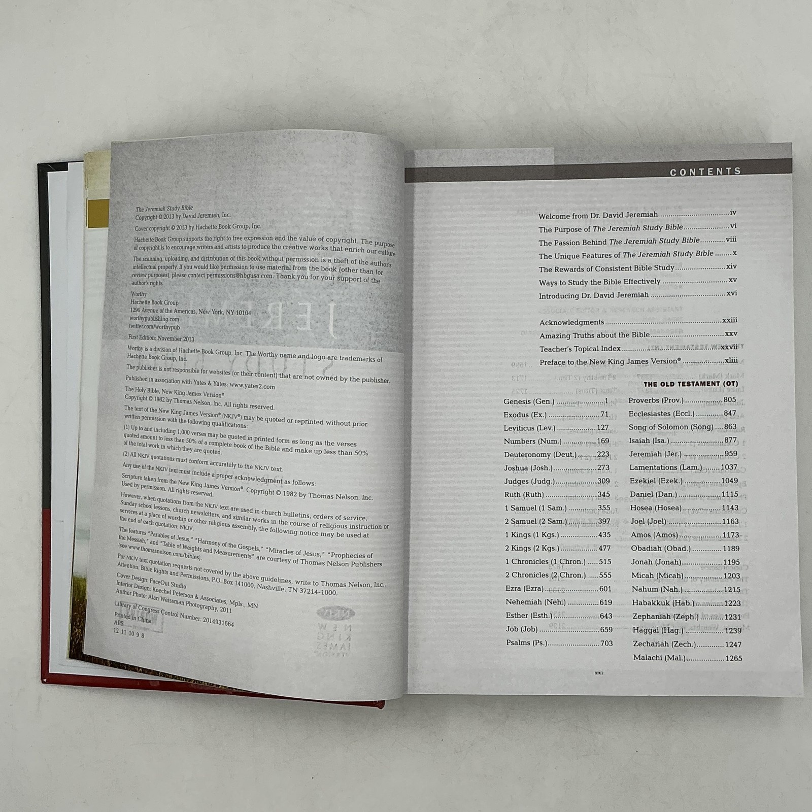 The Jeremiah Study Bible David Jeremiah Hardcover 2013 1st Ed Worthy USA Red