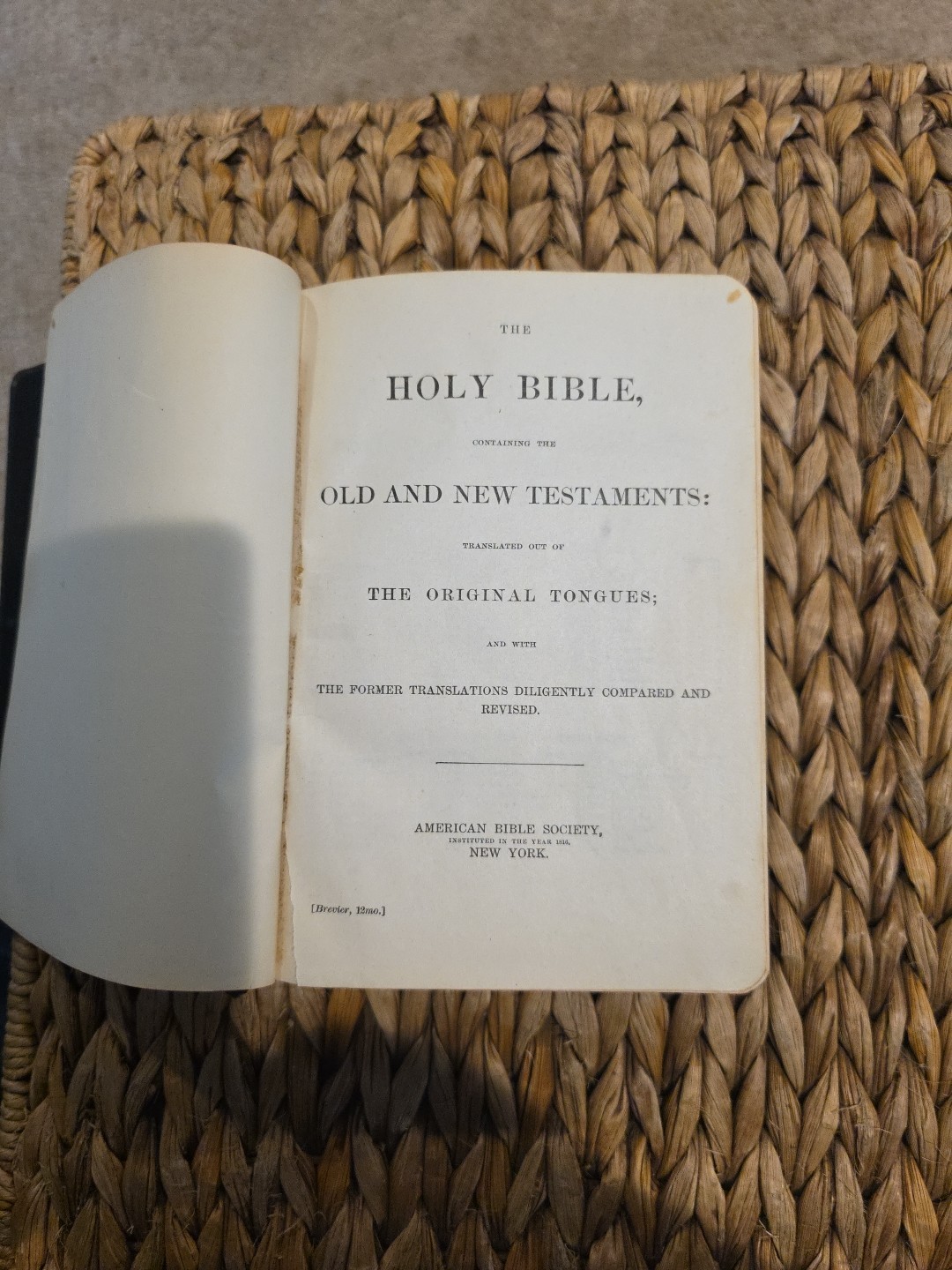 Holy Bible 1924 Old And New Testaents American Bible Society New York