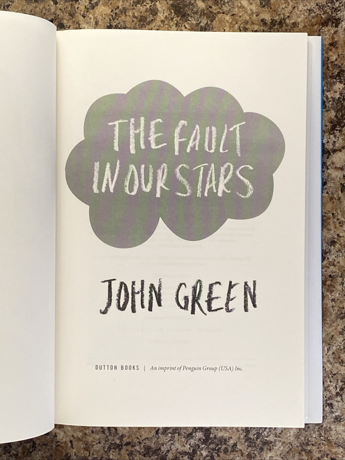 The Fault in Our Stars SIGNED by John Green – 1st Prt / 1st Ed Near Fine HC