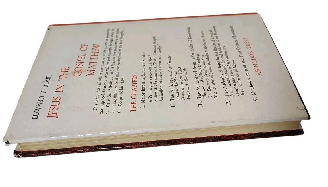 Jesus In The Gospel Of Matthew Book Edward P Blair Vintage Christian Religious