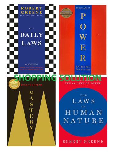 Robert Greene 4 Book Set 48 Laws of Power, Mastery, Human Nature,Daily Laws(BIG)