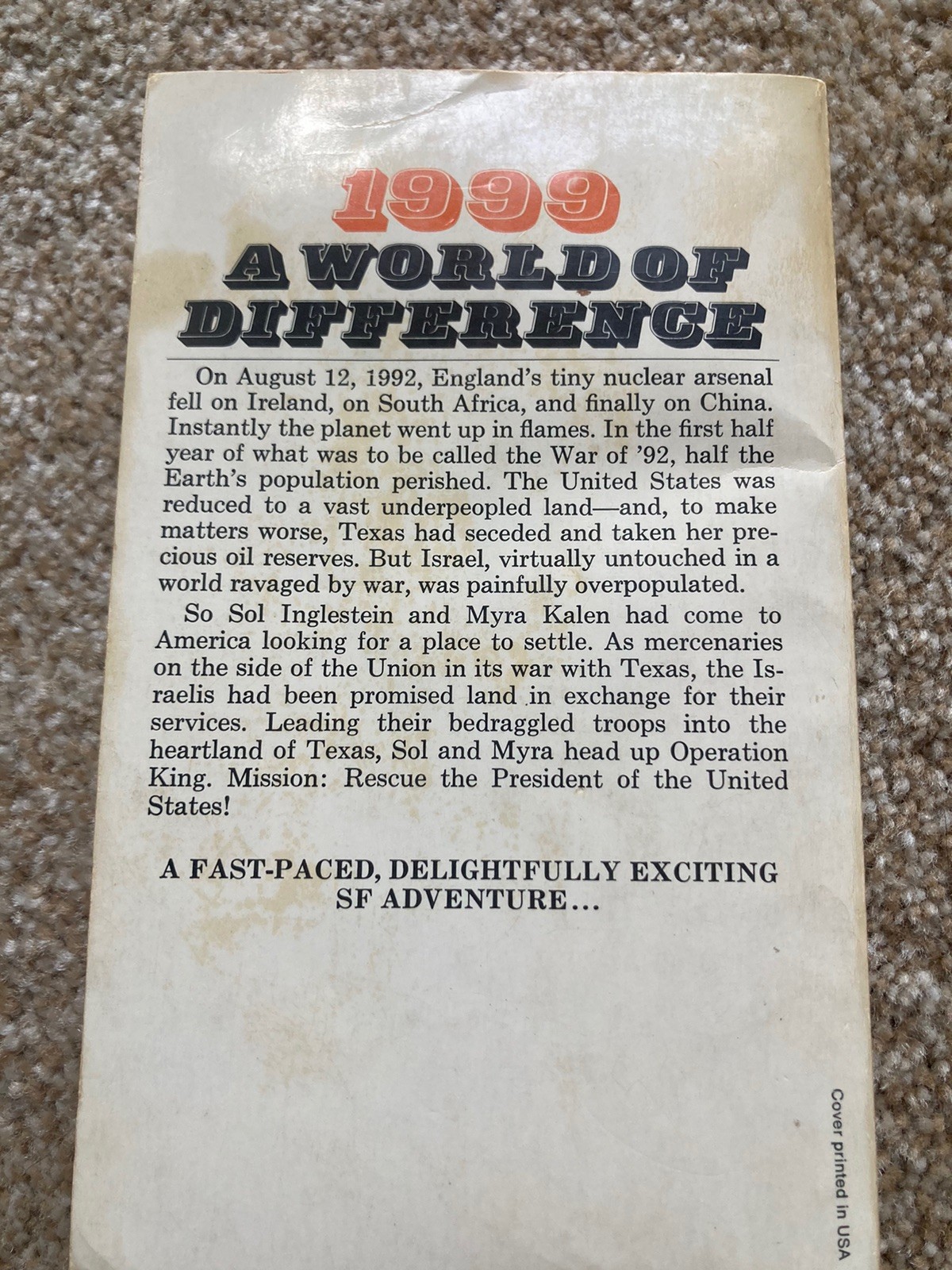 The Texas-Israeli War 1999 – Waldrop / Saunders – TRUE 1st Edition / Print 1974
