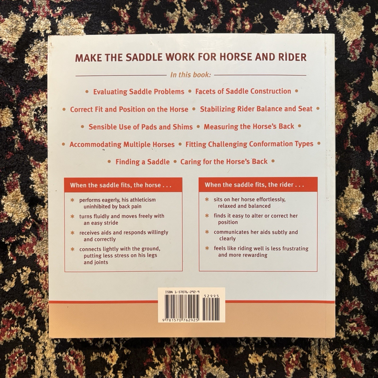 The Horse’s Pain-Free Back and Saddle-Fit Book by Joyce Harman