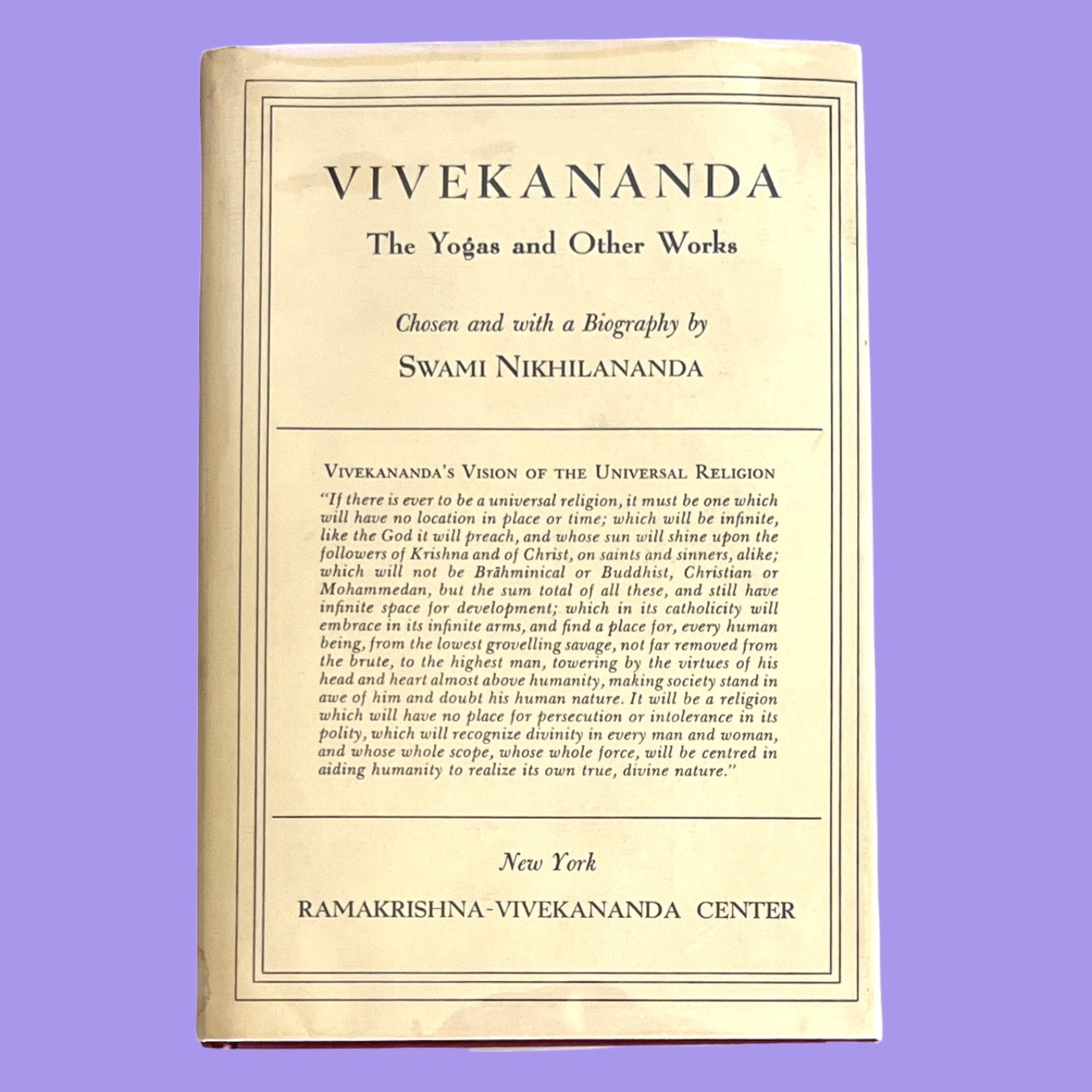 Vivekananda The Yogas and Other Works (1953 2nd Ed) Swami Nikhilananda HC DJ VG