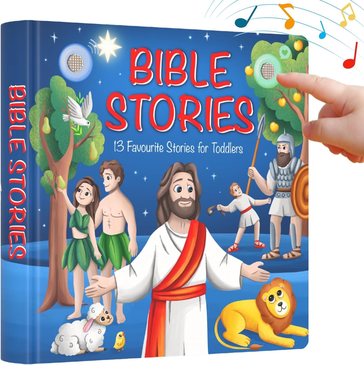 Christian Bible Stories Book for Toddlers 13 Stories and Prayers Musical Toy