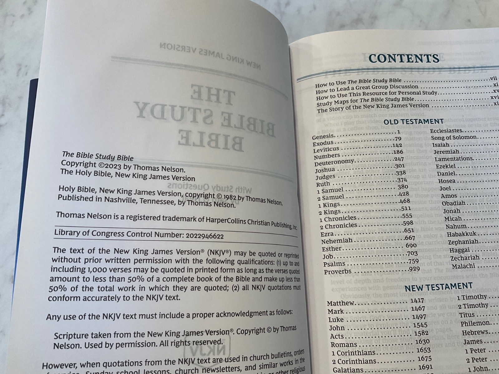 NKJV Bible Study Bible 2022 Hardcover First Edition