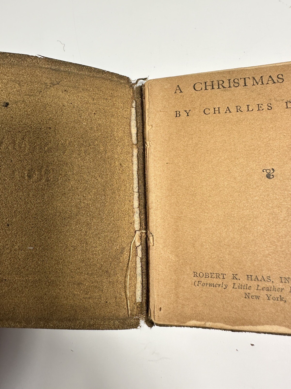 Little Leather Library – A CHRISTMAS CAROL Charles Dickens Antique Book 1920’s