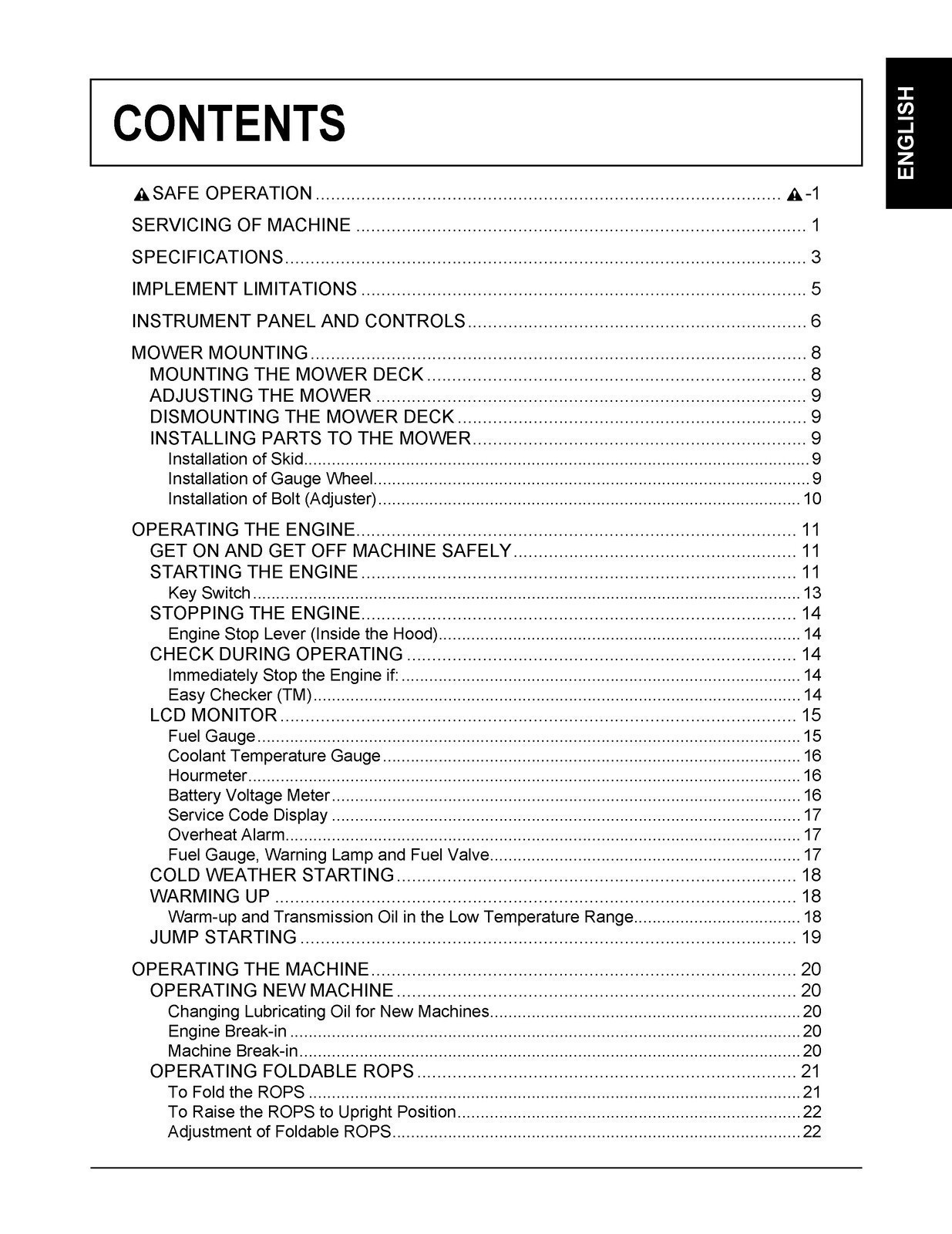 KUBOTA ZD1211 ZD1211R ZD1211L ZD1211RL MOWER OPERATOR MANUAL : BOUND