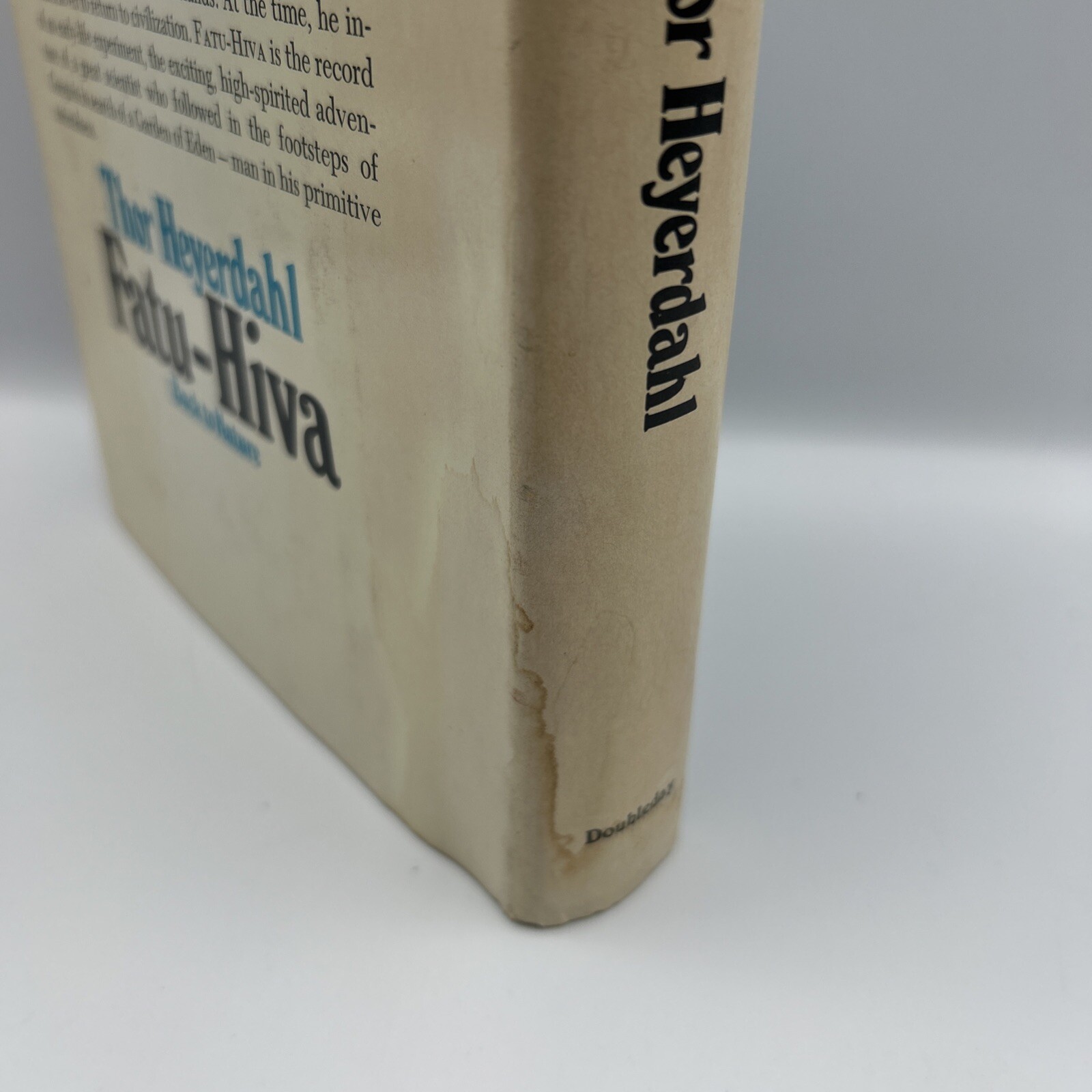 Fatu-Hiva: Back to Nature Illustrated Hardcover Book by Thor Heyerdahl 1974