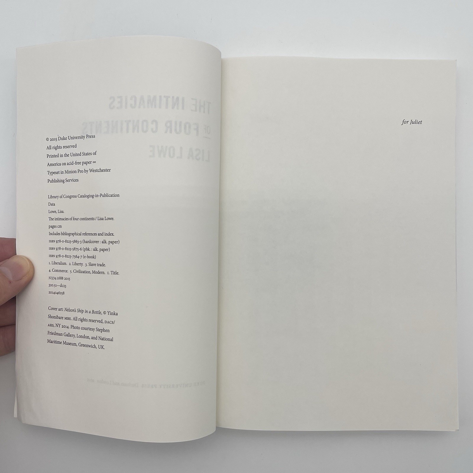 The Intimacies of Four Continents Lisa Lowe
