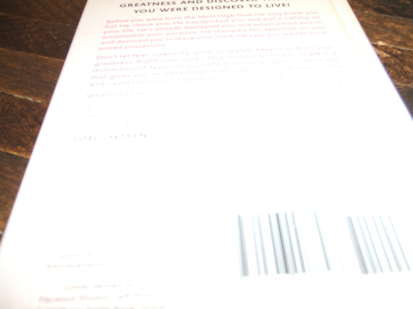 JOEL OSTEEN BOOK CHOSEN 114 PAGES NEW