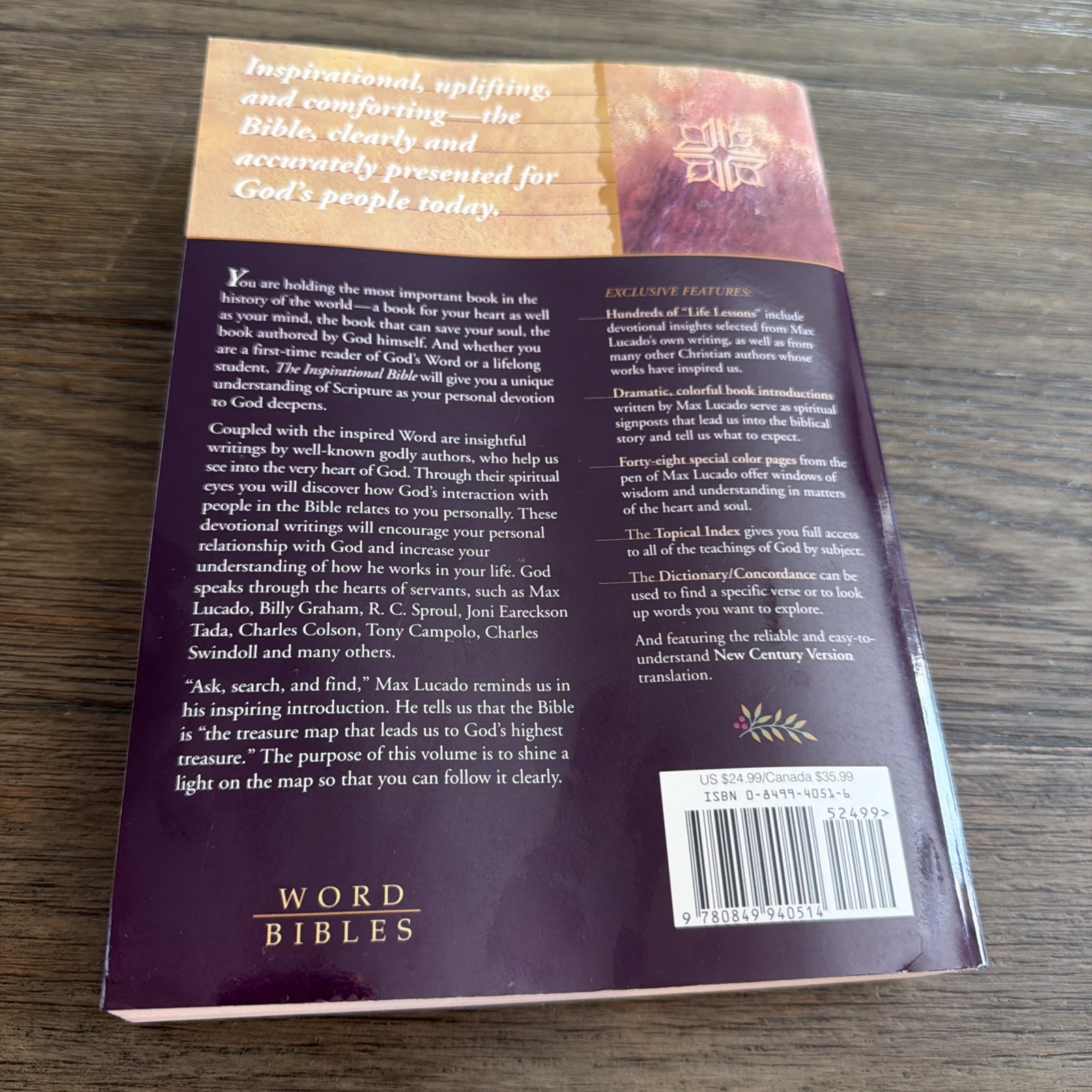 The Inspirational Bible [New Century Version, The Everyday Bible] Max Lucas