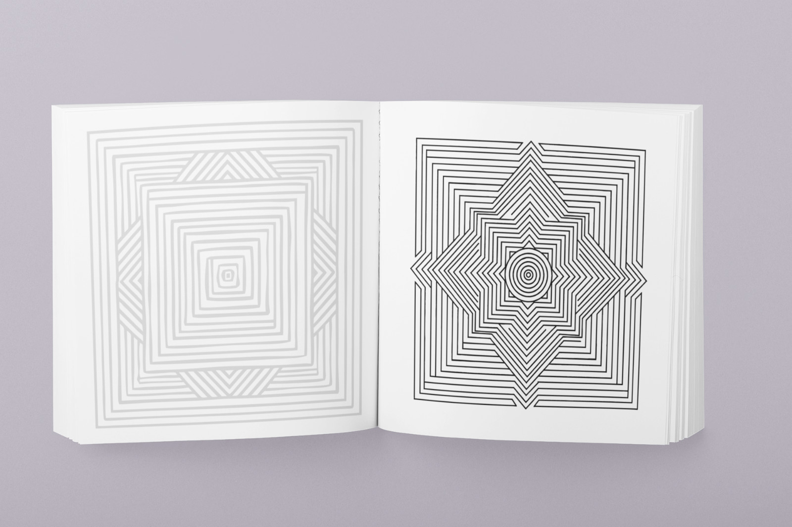 SIMPLE LINES – GEOMETRIC FORMS – Coloring Book