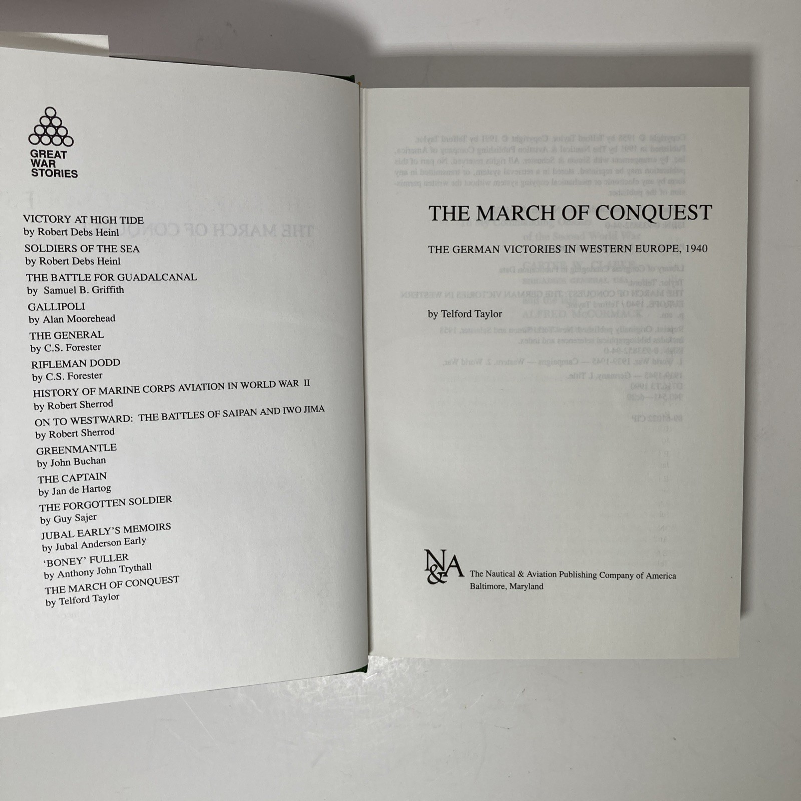 The March of Conquest: The German Victories in Western Europe, 1940 by T Taylor