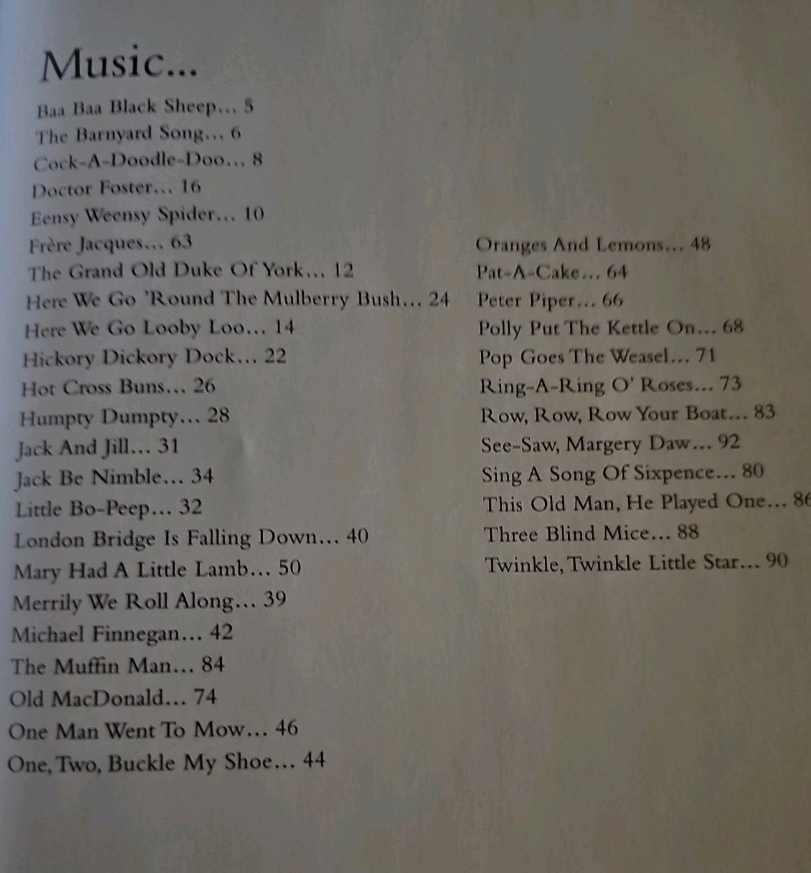 Nursery Rhyme Songbook By Amsco Productions (2005)