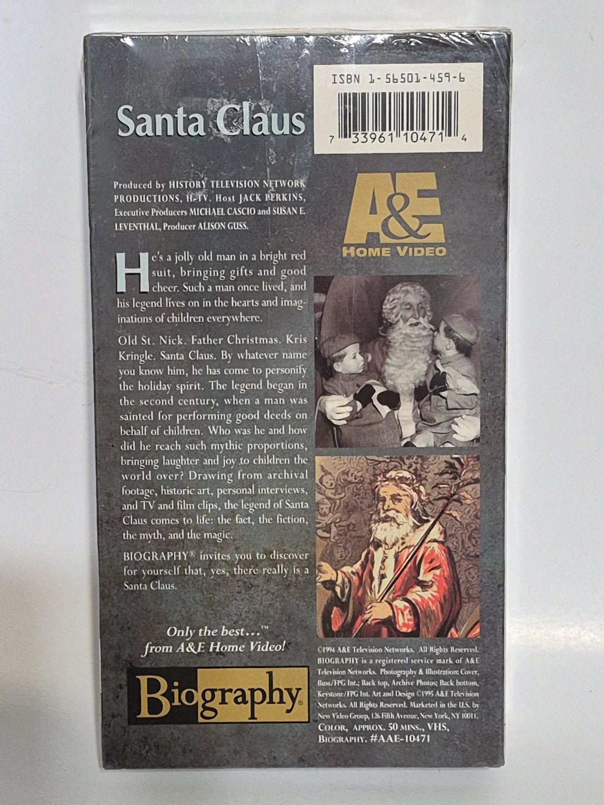 A&E Biography – Santa Claus (VHS, 1994) New in Clear wrap