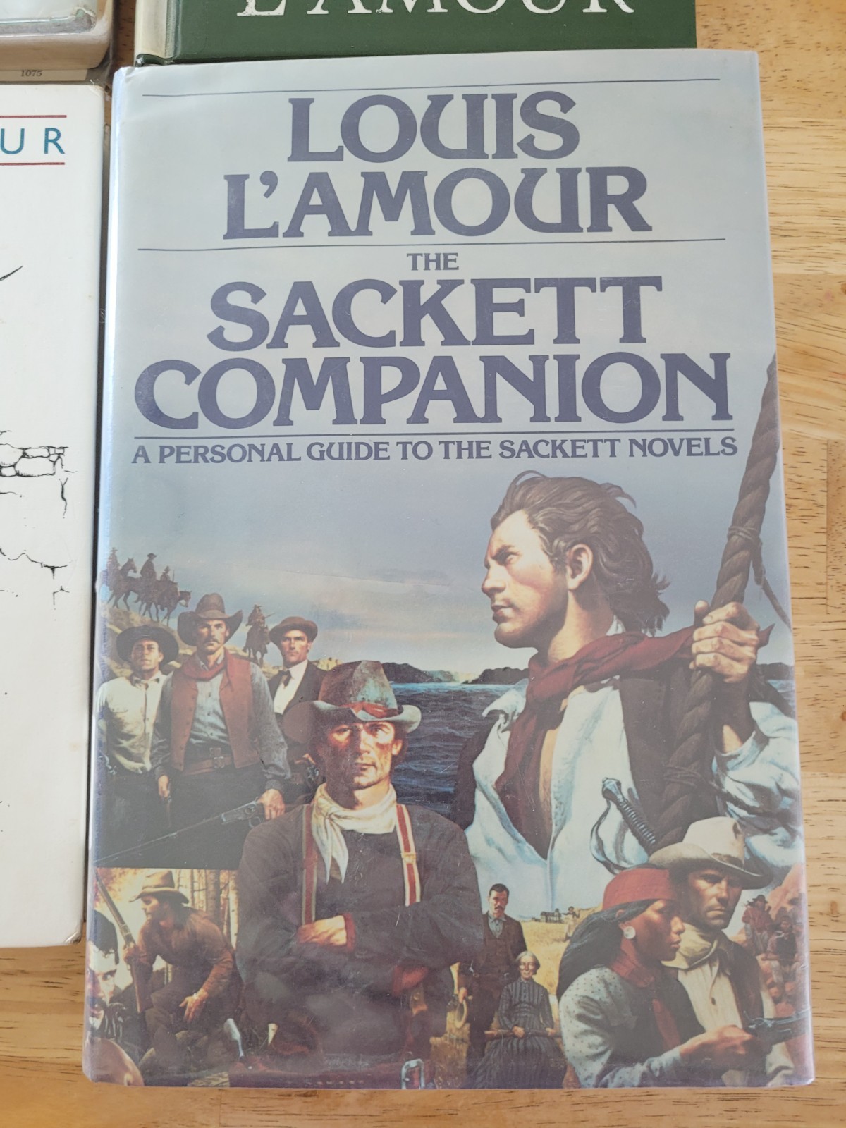 4 Louis L’Amour Hardcover Book -2 Large Print -Sackett Companion-Ex Lib