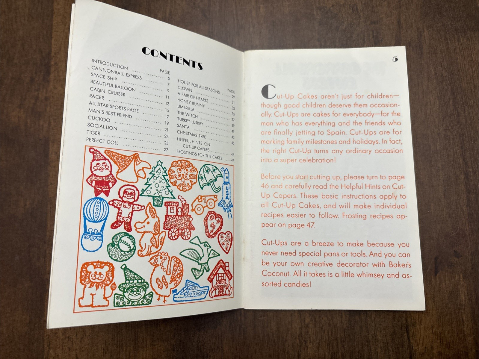 Cut-Ups!! Celebration Cakes by Baker’s Coconut Cookbook Recipes 1970 48 Pages