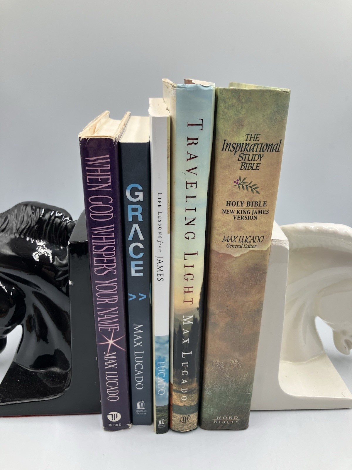 Max Lucado Lot of 9 Books 1 Signed Moslty Vintage Study Bible Christian Theology
