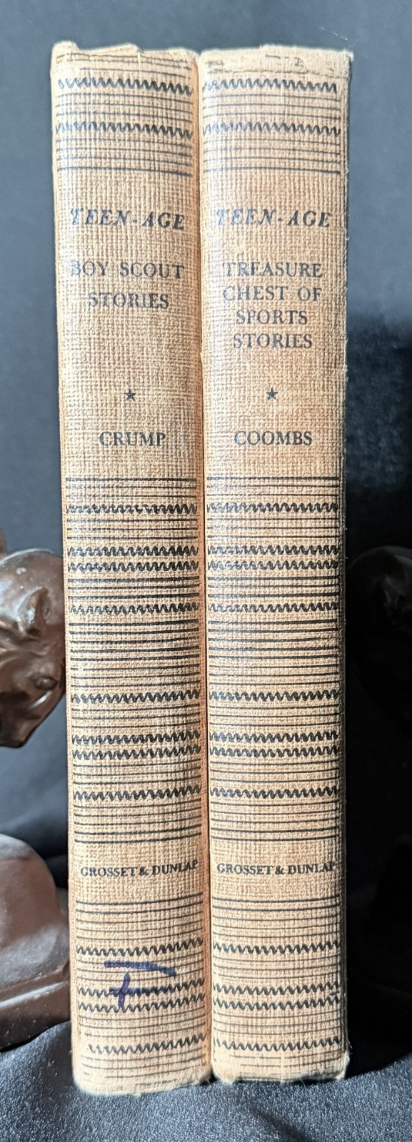 Lot of 2 Vintage Teen-Age Library: Sports & Boy Scout Stories 1948 HC 1st Eds