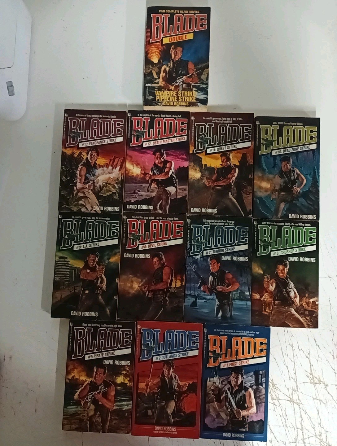 Blade By David Robbins, 12 Book Set Vintage Series Paperbacks Read