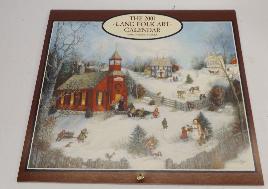 Calendar Lang Folk Art 2001 by Lang Inc. – Lang Holdings – See Description