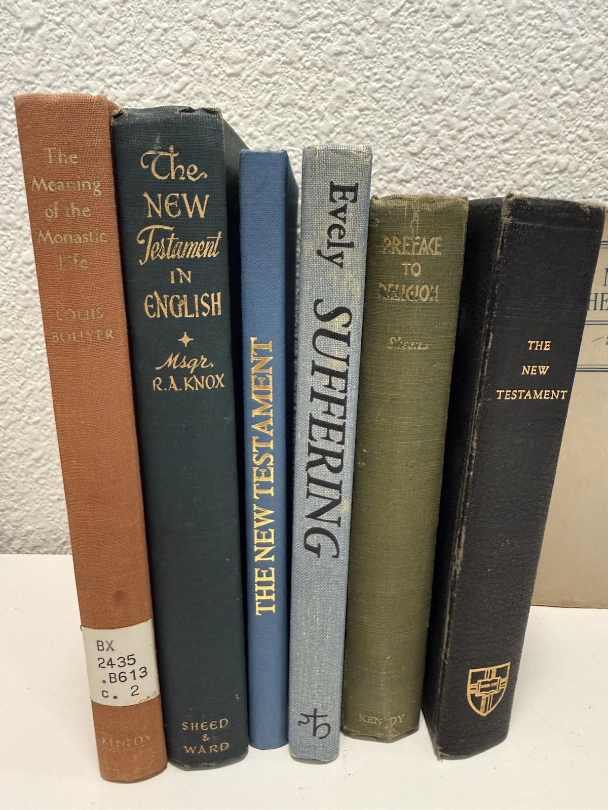 Vintage Catholic Theology & New Testament Book Lot 9 HC Missal Monastic Life