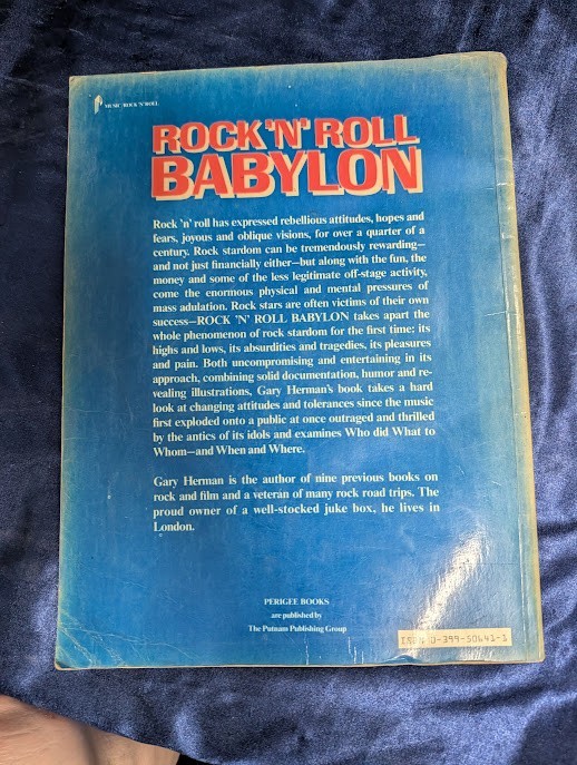 Rock ’n‘ Roll Babylon Gary Herman Paperback Music History Book