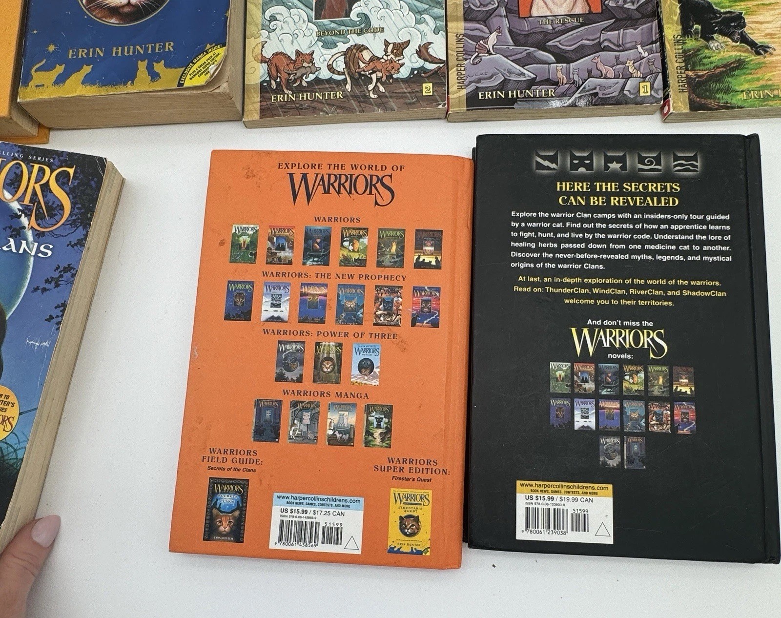 Warriors Erin Hunter Book Lot Of 17 Mixed Hardcover Paperback Super Editions