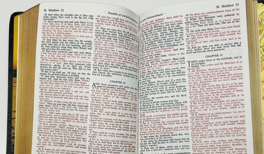 Vintage Black 175 Nelson Special Gift Bible KJV King James Version Red Letter