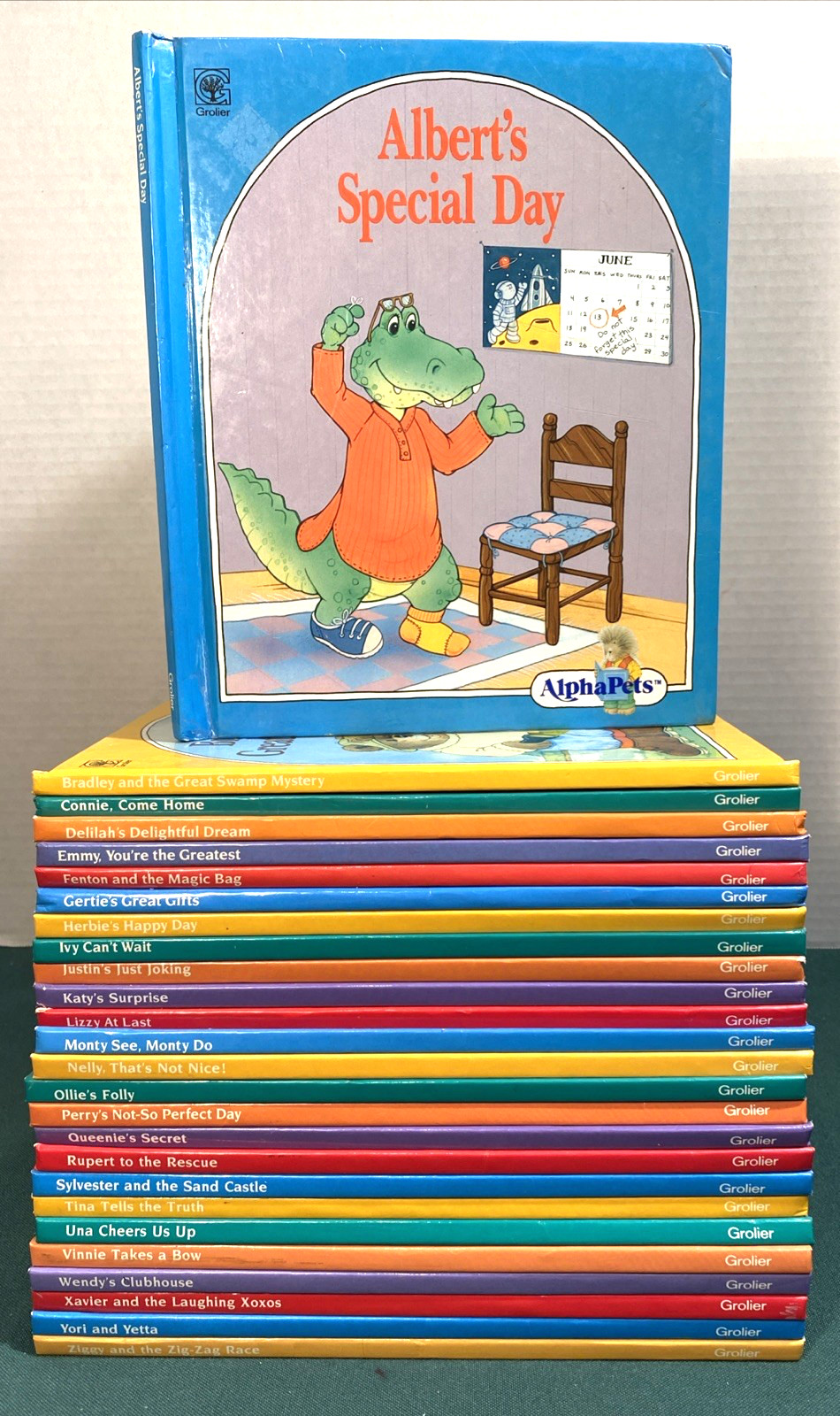 Complete ALPHAPETS A-Z Set ~ 26 Vintage Book Lot ~ Alpha Pets Grolier Homeschool